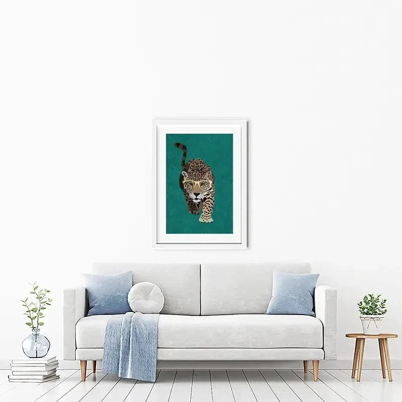 Hunting Leopard Framed Art Print Hunting Leopard Framed Art Print wall art product Sarah Manovski