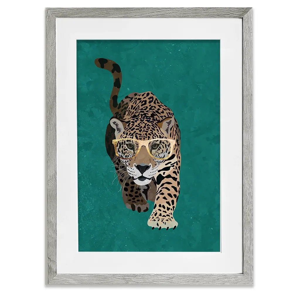 Hunting Leopard Framed Art Print Hunting Leopard Framed Art Print wall art product Sarah Manovski