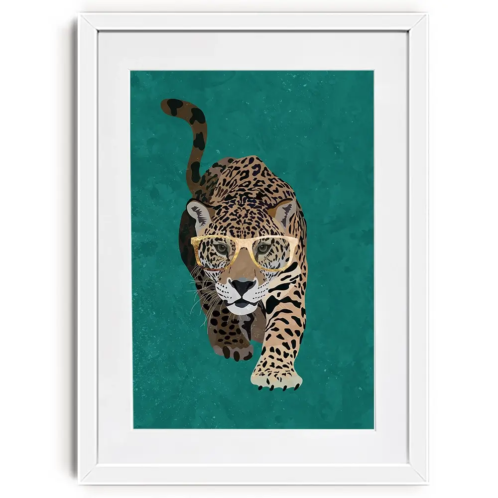 Hunting Leopard Framed Art Print Hunting Leopard Framed Art Print wall art product Sarah Manovski