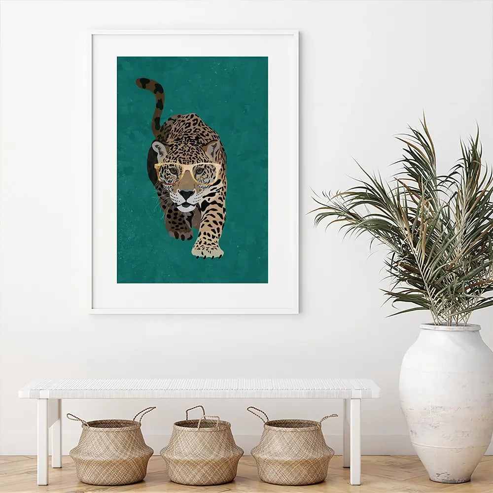 Hunting Leopard Framed Art Print Hunting Leopard Framed Art Print wall art product Sarah Manovski