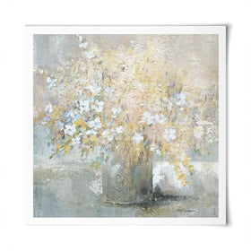 Hushed Gold Bouquet Square Art Print Hushed Gold Bouquet Square Art Print wall art product Carol Robinson