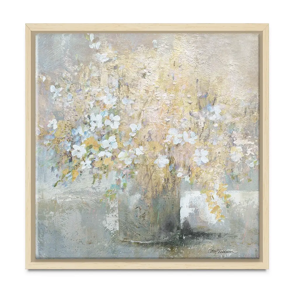 Hushed Gold Bouquet Square Canvas Print Hushed Gold Bouquet Square Canvas Print wall art product Carol Robinson