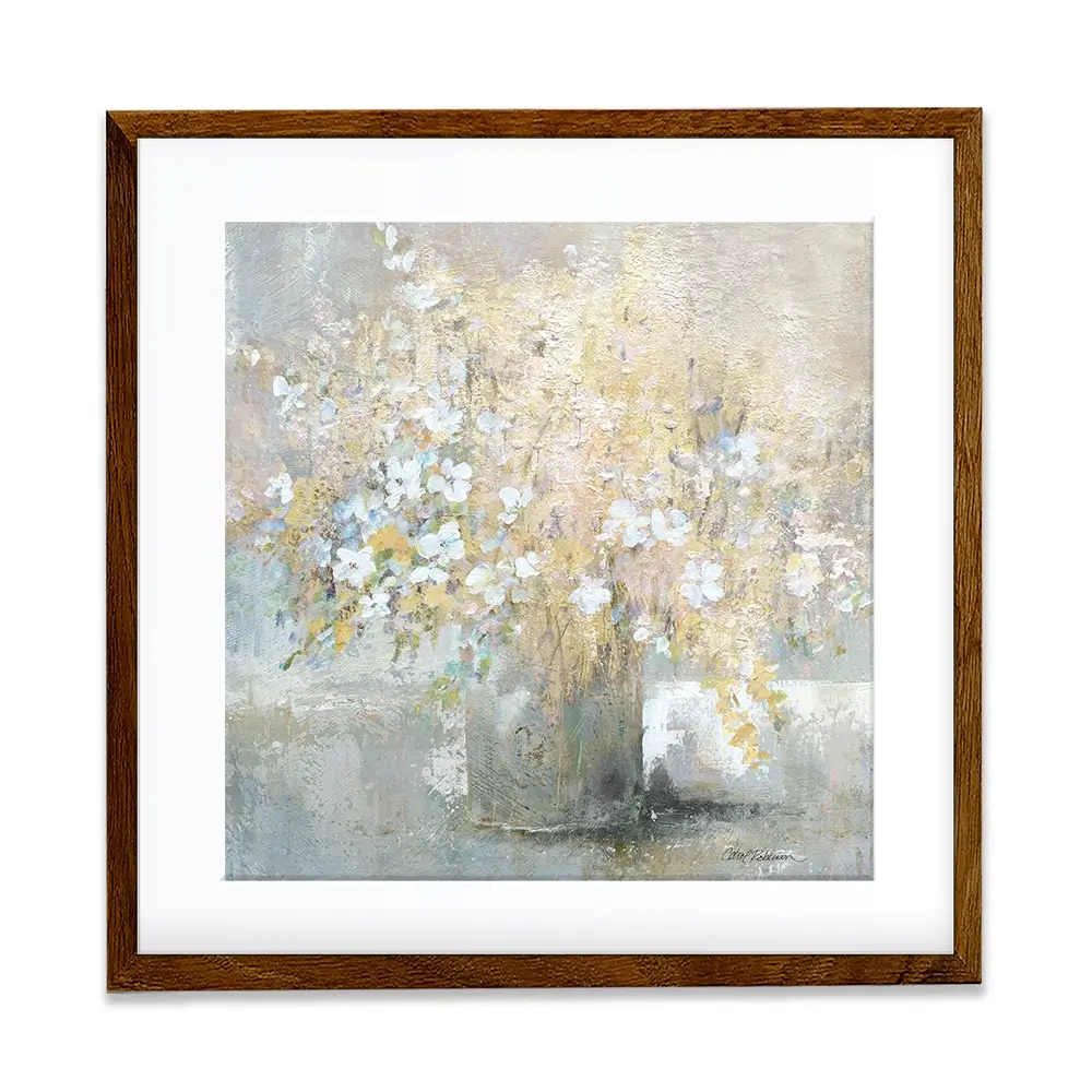 Hushed Gold Bouquet Square Framed Art Print Hushed Gold Bouquet Square Framed Art Print wall art product Carol Robinson