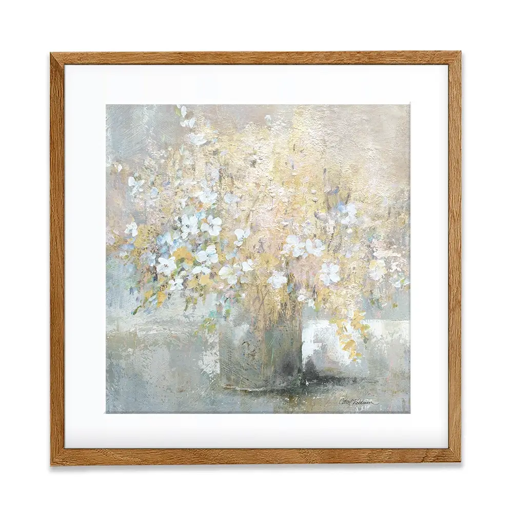 Hushed Gold Bouquet Square Framed Art Print Hushed Gold Bouquet Square Framed Art Print wall art product Carol Robinson