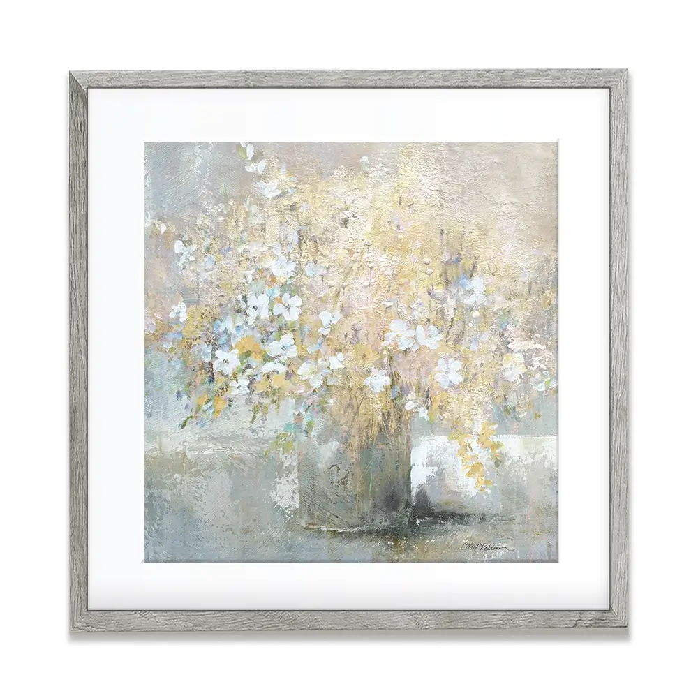 Hushed Gold Bouquet Square Framed Art Print Hushed Gold Bouquet Square Framed Art Print wall art product Carol Robinson