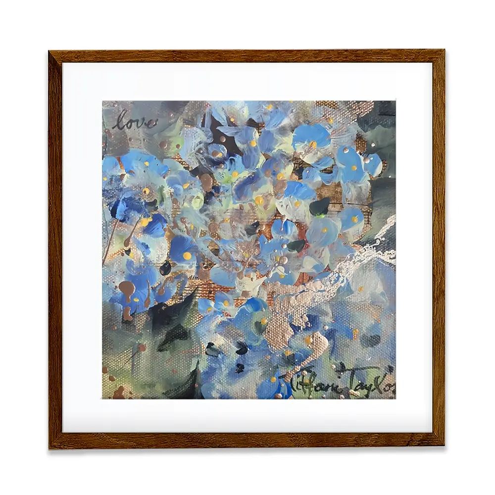 Hydrangeas Love Square Framed Art Print Hydrangeas Love Square Framed Art Print wall art product Tiffani Taylor - Independent