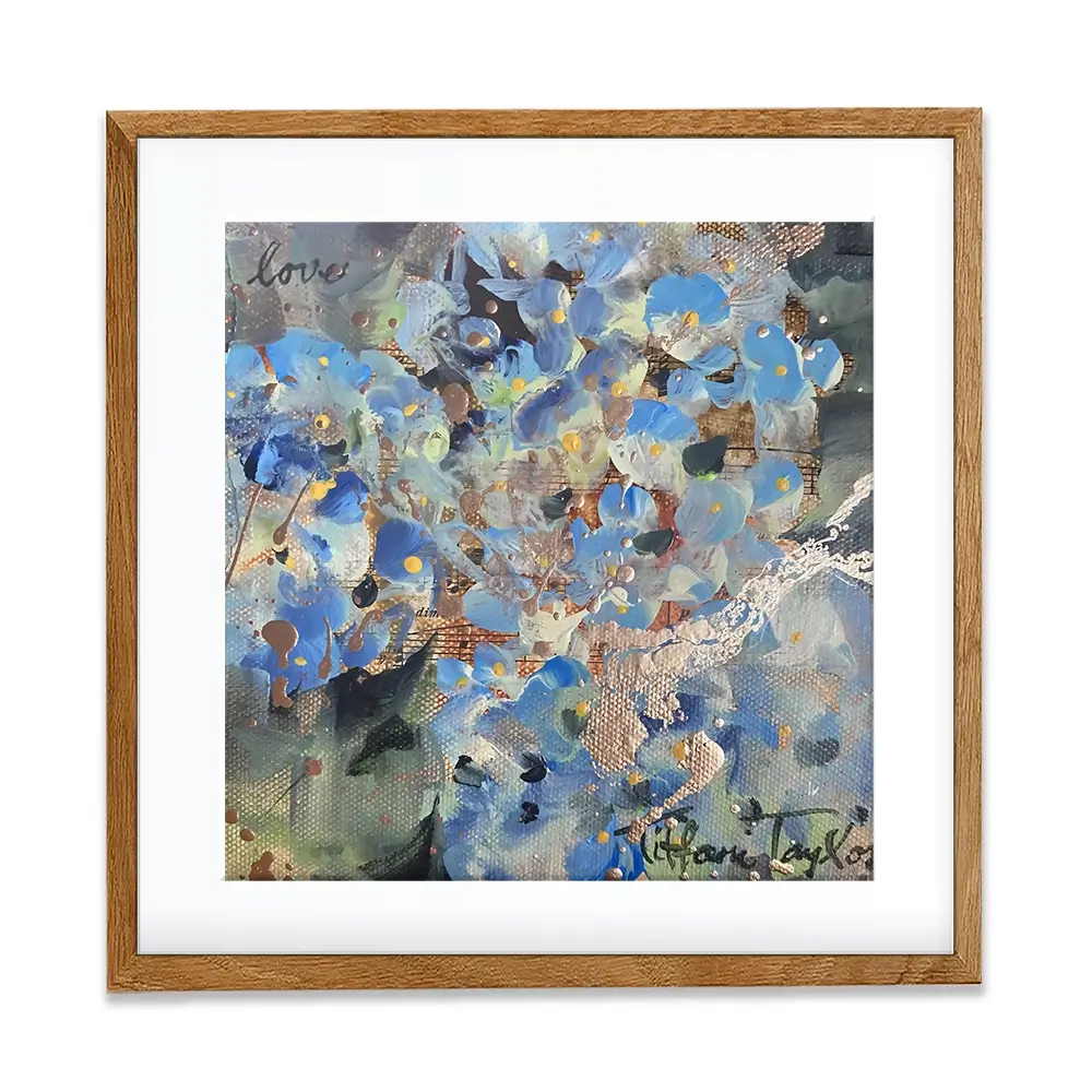 Hydrangeas Love Square Framed Art Print Hydrangeas Love Square Framed Art Print wall art product Tiffani Taylor - Independent