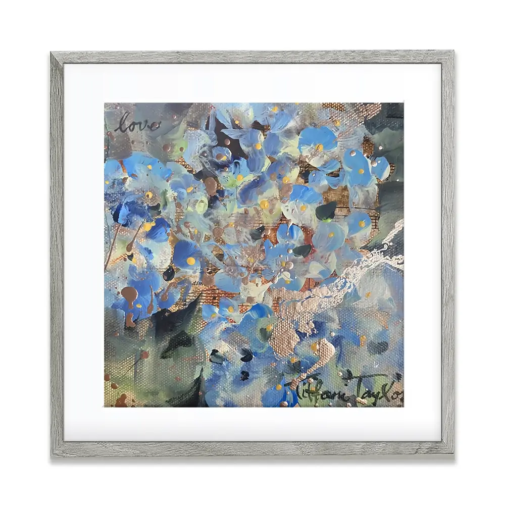 Hydrangeas Love Square Framed Art Print Hydrangeas Love Square Framed Art Print wall art product Tiffani Taylor - Independent