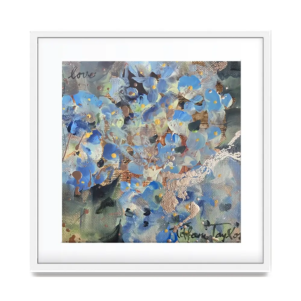 Hydrangeas Love Square Framed Art Print Hydrangeas Love Square Framed Art Print wall art product Tiffani Taylor - Independent