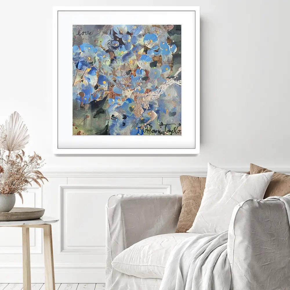 Hydrangeas Love Square Framed Art Print Hydrangeas Love Square Framed Art Print wall art product Tiffani Taylor - Independent