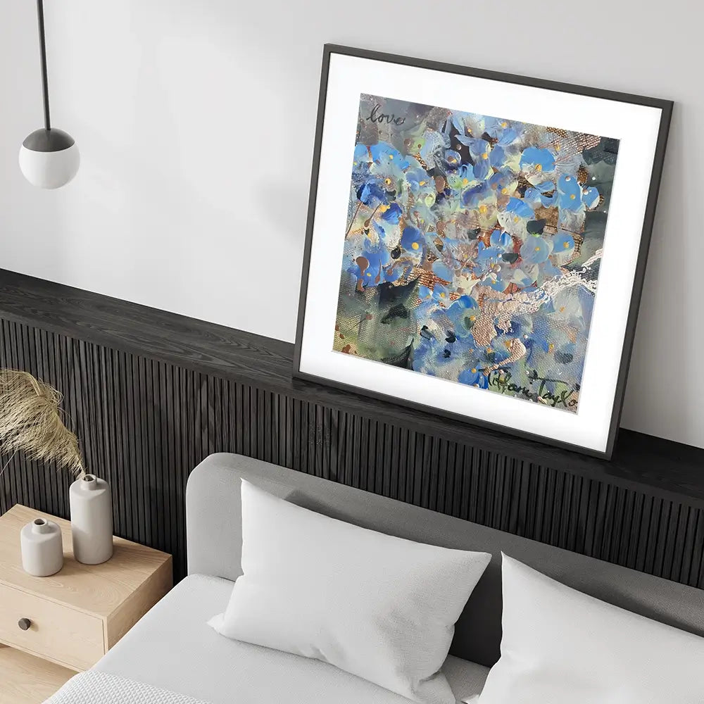 Hydrangeas Love Square Framed Art Print Hydrangeas Love Square Framed Art Print wall art product Tiffani Taylor - Independent