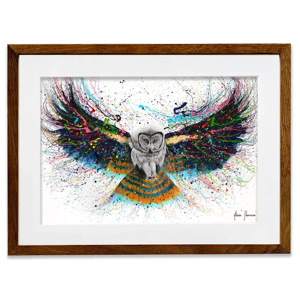 Hypnotic Twilight Owl Framed Art Print Hypnotic Twilight Owl Framed Art Print wall art product Ashvin Harrison