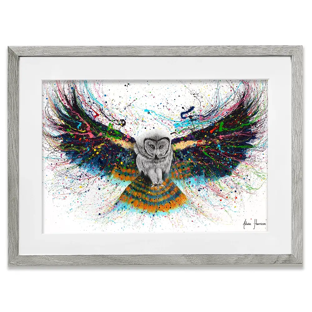 Hypnotic Twilight Owl Framed Art Print Hypnotic Twilight Owl Framed Art Print wall art product Ashvin Harrison