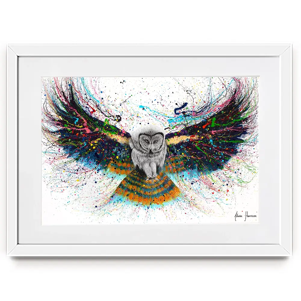 Hypnotic Twilight Owl Framed Art Print Hypnotic Twilight Owl Framed Art Print wall art product Ashvin Harrison