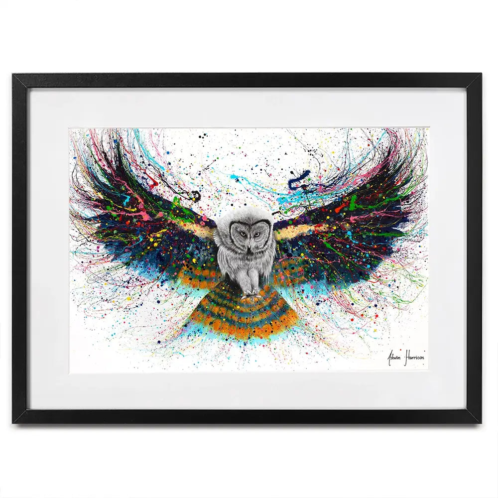 Hypnotic Twilight Owl Framed Art Print Hypnotic Twilight Owl Framed Art Print wall art product Ashvin Harrison