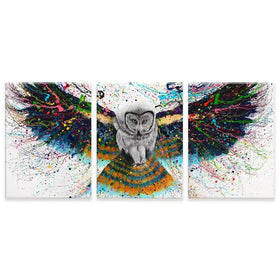Hypnotic Twilight Owl Trio Canvas Print Hypnotic Twilight Owl Trio Canvas Print wall art product Ashvin Harrison