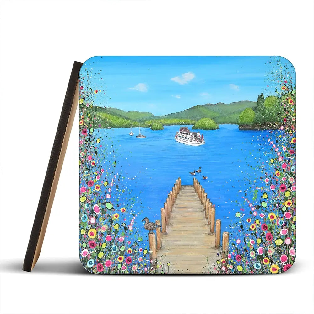 I Lost My Heart At The Lake Coaster Set I Lost My Heart At The Lake Coaster Set wall art product Jo Gough