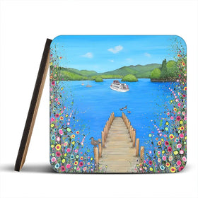 I Lost My Heart At The Lake Coaster Set I Lost My Heart At The Lake Coaster Set wall art product Jo Gough