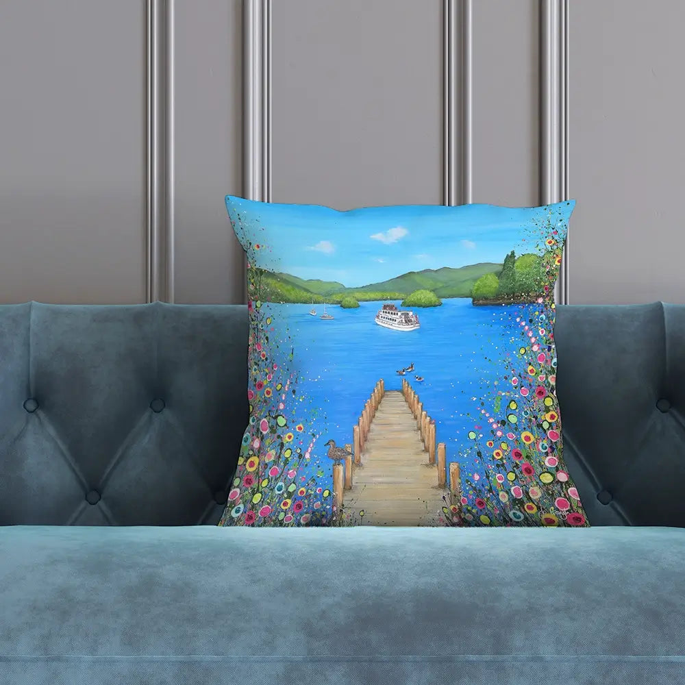 I Lost My Heart At The Lake Cushion I Lost My Heart At The Lake Cushion wall art product Jo Gough