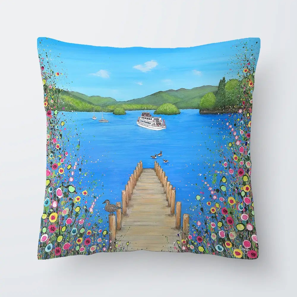 I Lost My Heart At The Lake Cushion I Lost My Heart At The Lake Cushion wall art product Jo Gough