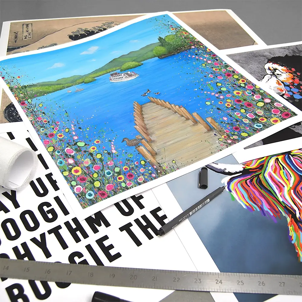 I Lost My Heart At The Lake Square Art Print I Lost My Heart At The Lake Square Art Print wall art product Jo Gough