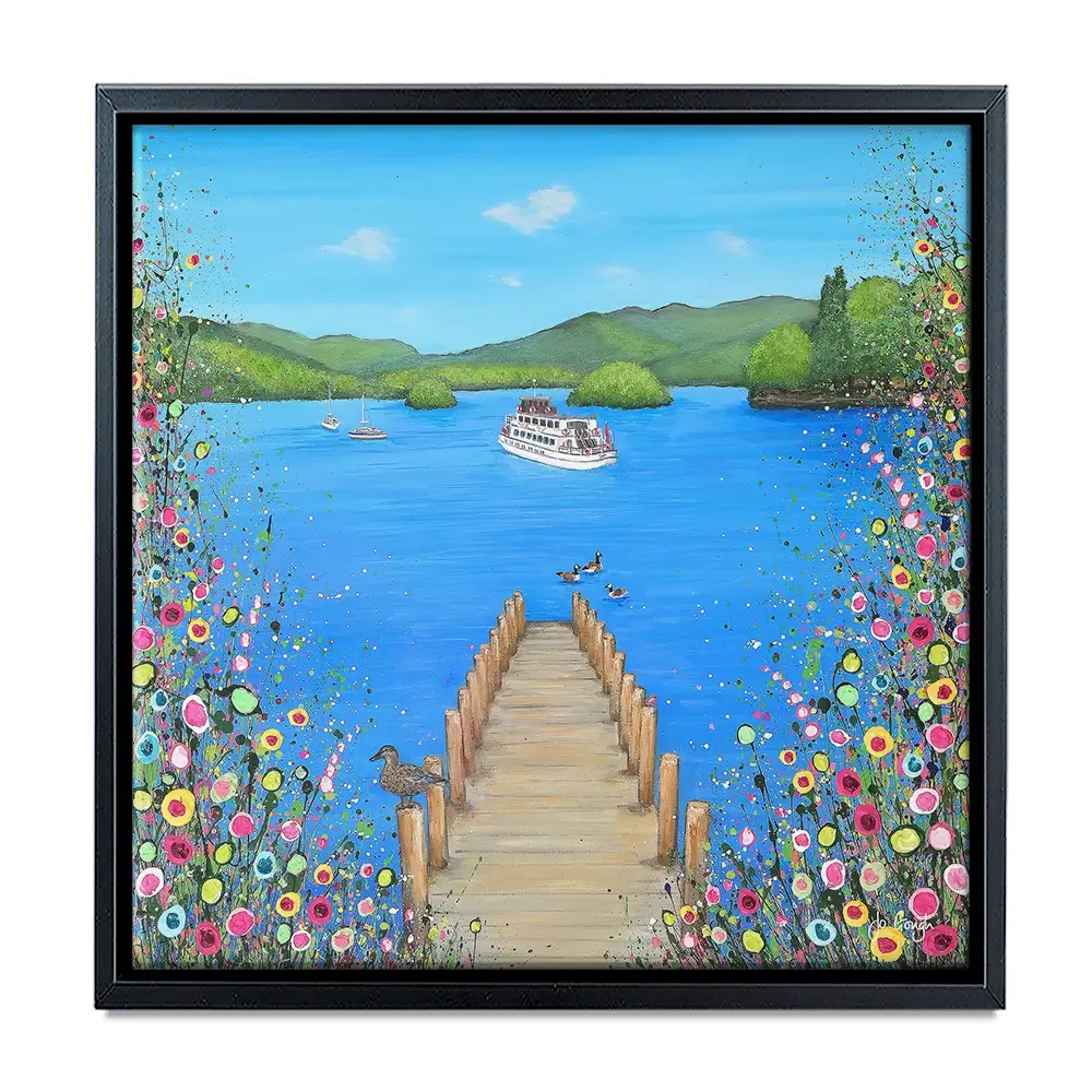 I Lost My Heart At The Lake Square Canvas Print I Lost My Heart At The Lake Square Canvas Print wall art product Jo Gough