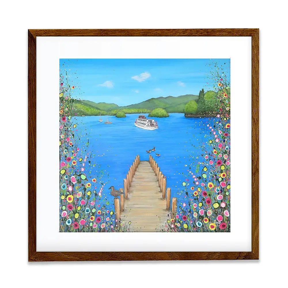 I Lost My Heart At The Lake Square Framed Art Print I Lost My Heart At The Lake Square Framed Art Print wall art product Jo Gough