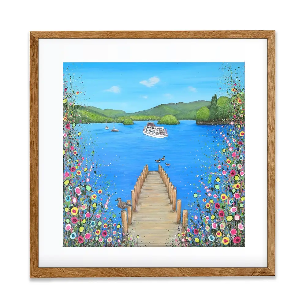 I Lost My Heart At The Lake Square Framed Art Print I Lost My Heart At The Lake Square Framed Art Print wall art product Jo Gough