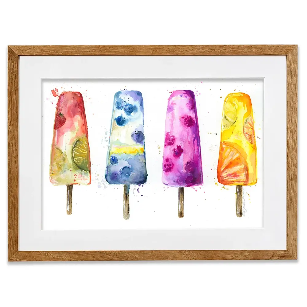 Ice Pops Framed Art Print Ice Pops Framed Art Print wall art product Nicola Jane Rowles