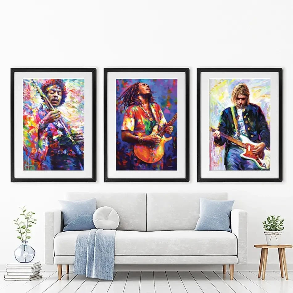 Iconic Men 2 Framed Art Print Trio Iconic Men 2 Framed Art Print Trio wall art product Leon Devenice