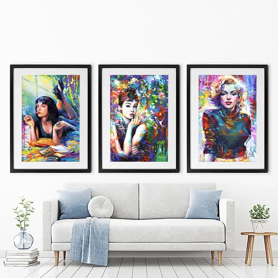 Iconic Women Framed Art Print Trio Iconic Women Framed Art Print Trio wall art product Leon Devenice