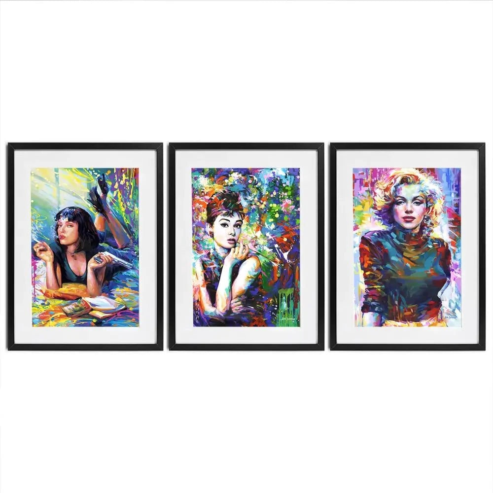 Iconic Women Framed Art Print Trio Iconic Women Framed Art Print Trio wall art product Leon Devenice