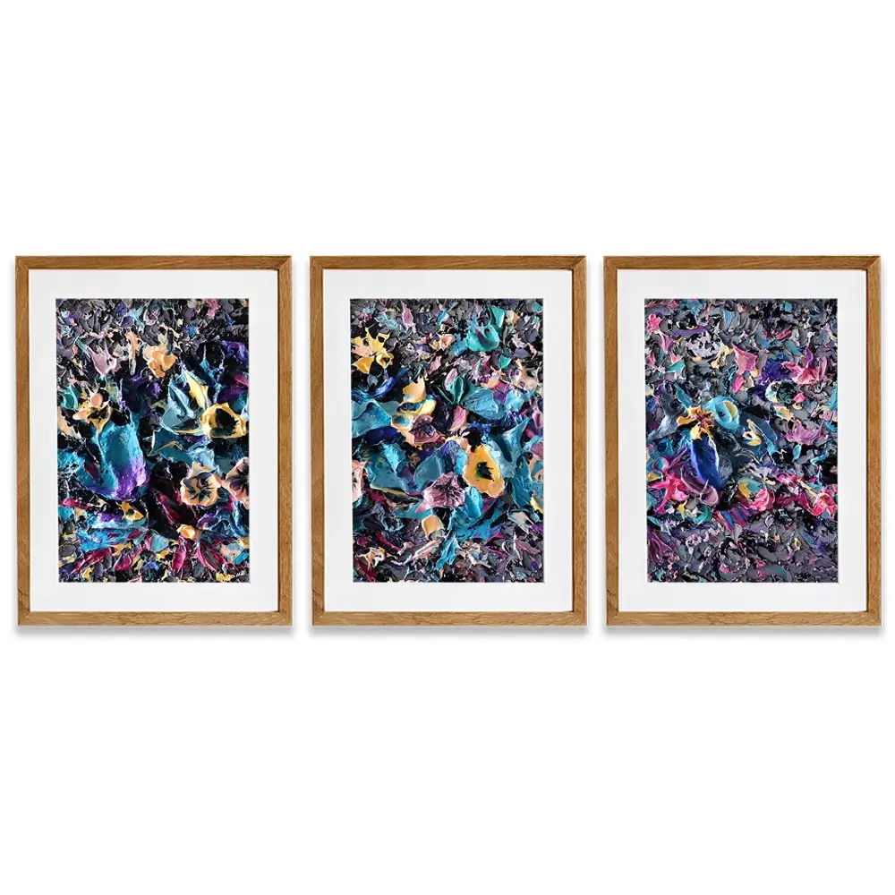 Ignite Framed Art Print Trio Ignite Framed Art Print Trio wall art product Nada Khatib