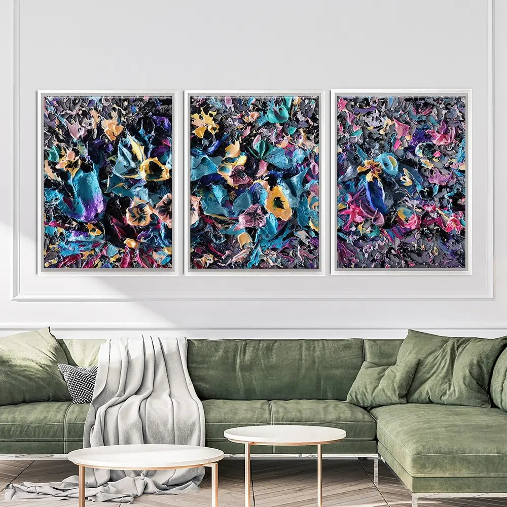 Ignite Trio Canvas Print Ignite Trio Canvas Print | Triptych Art wall art product Nada Khatib