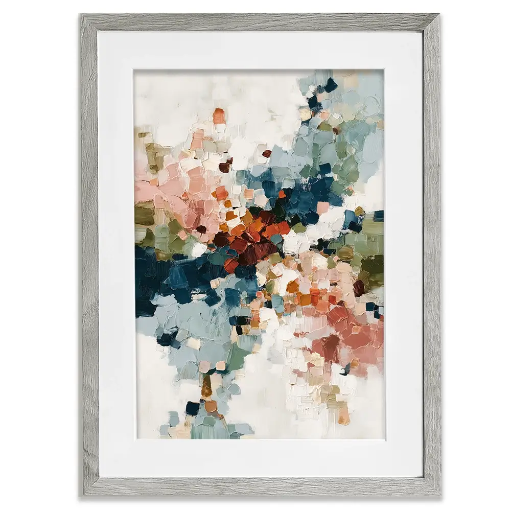 Impasto Burst Framed Art Print Impasto Burst Framed Art Print wall art product Chromatic Storm Studio