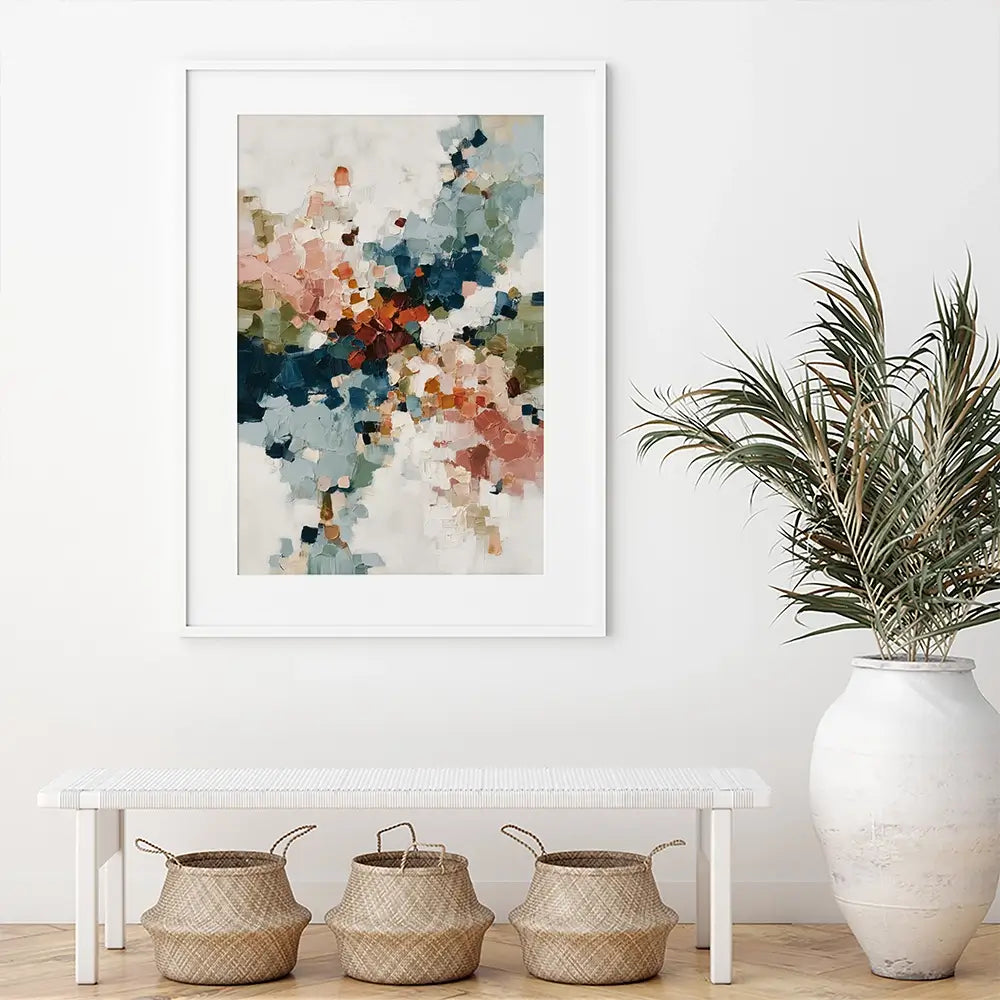 Impasto Burst Framed Art Print Impasto Burst Framed Art Print wall art product Chromatic Storm Studio