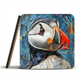 Impasto Puffin Coaster Set Impasto Puffin Coaster Set wall art product David Alexander Elder
