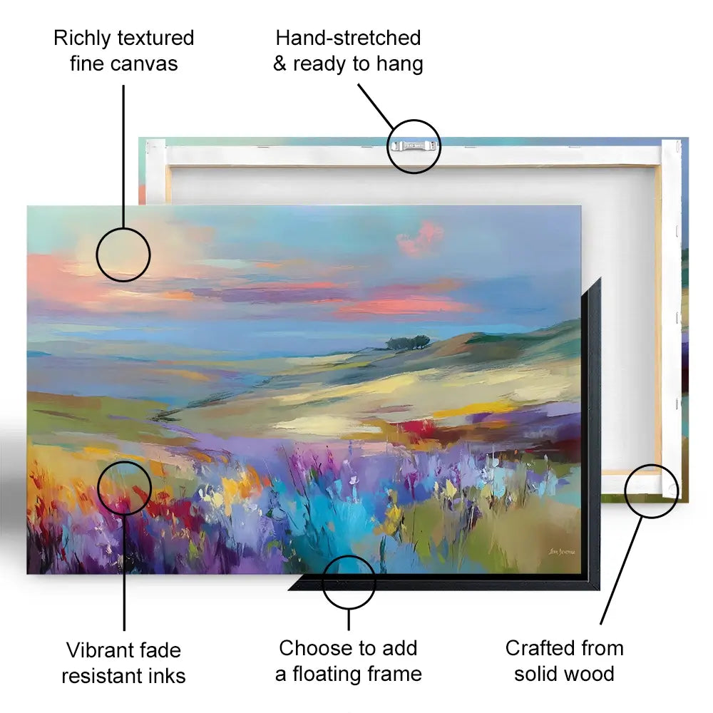 Impressions Of A Peaceful Valley Canvas Print Impressions Of A Peaceful Valley Canvas Print wall art product Leon Devenice