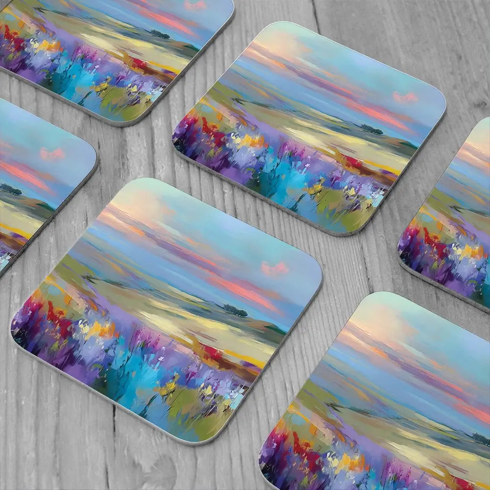 Impressions Of A Peaceful Valley Coaster Set Impressions Of A Peaceful Valley Coaster Set wall art product Leon Devenice