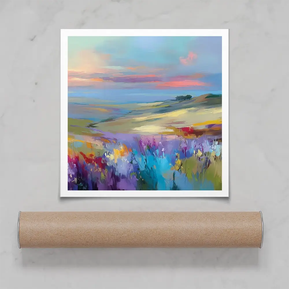 Impressions Of A Peaceful Valley Square Art Print Impressions Of A Peaceful Valley Square Art Print wall art product Leon Devenice