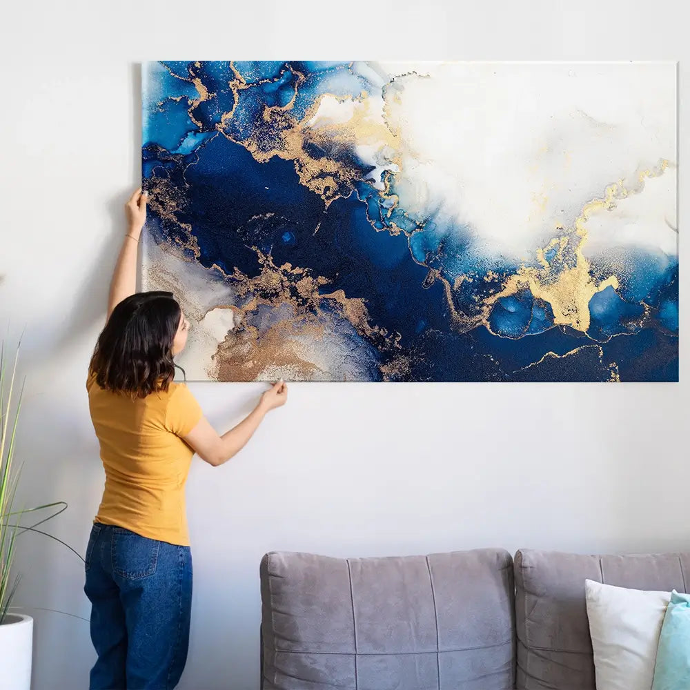 In The Deep Blue Oversized Canvas Print In The Deep Blue Oversized Canvas Print wall art product Art Print Shop