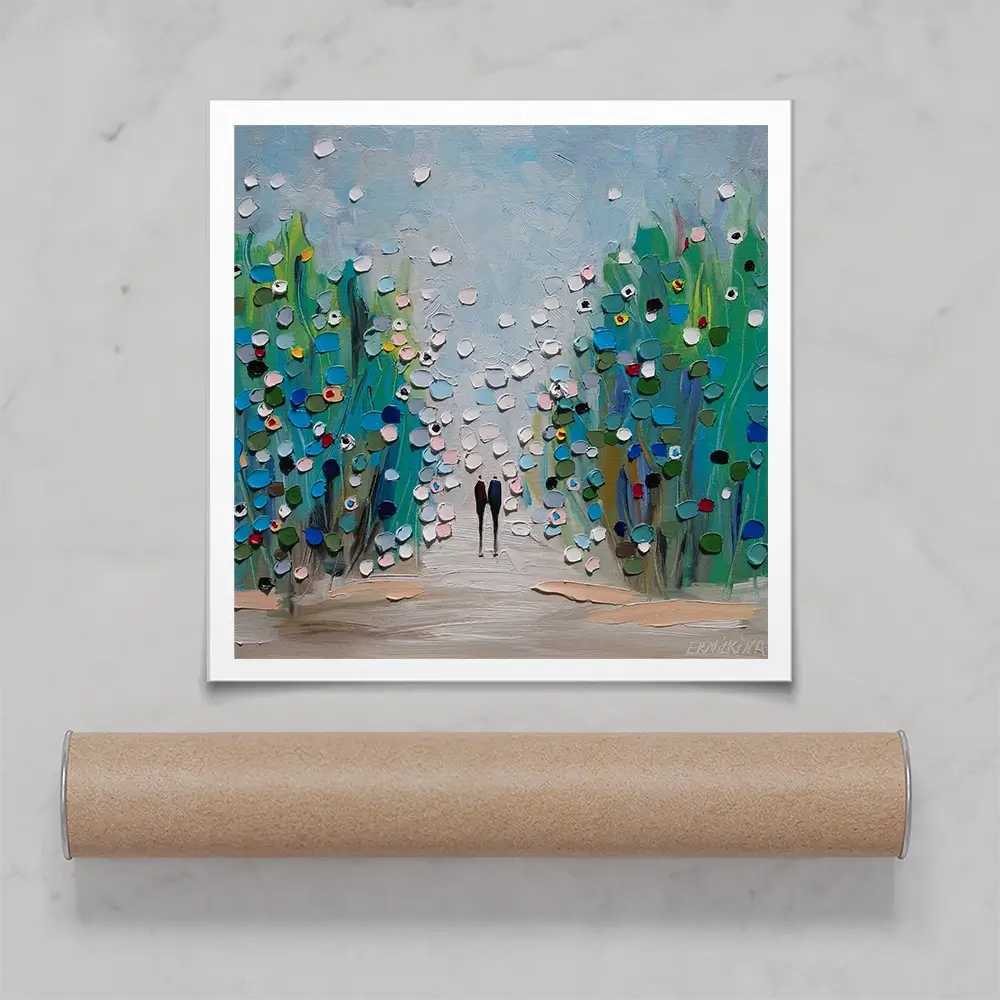 In The Garden Square Art Print In The Garden Square Art Print wall art product Ekaterina Ermilkina