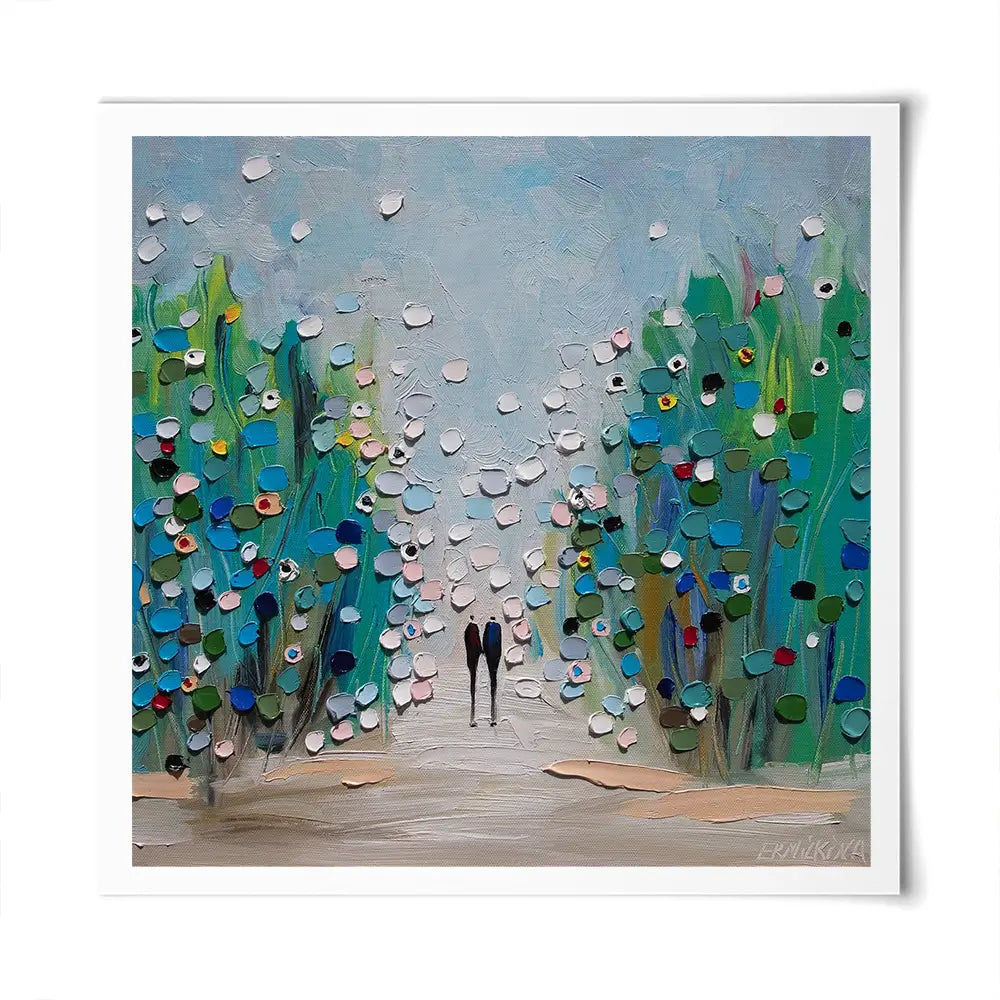 In The Garden Square Art Print In The Garden Square Art Print wall art product Ekaterina Ermilkina