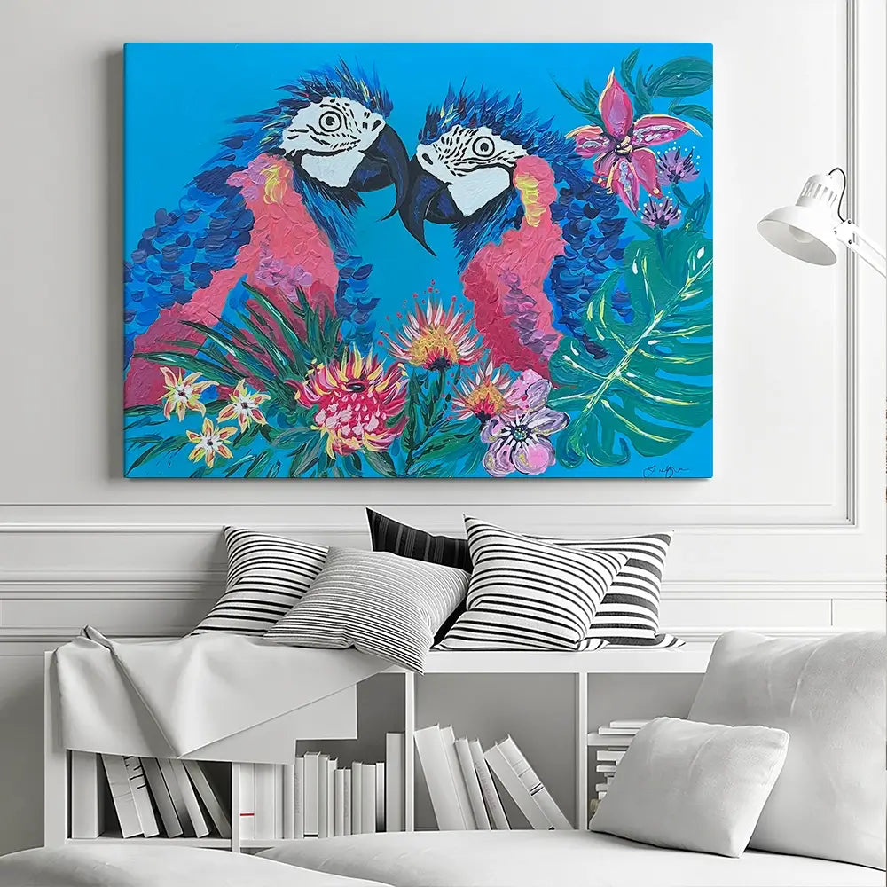 Indigo And Ziggy Canvas Print Indigo And Ziggy Canvas Print wall art product Jo Mulligan