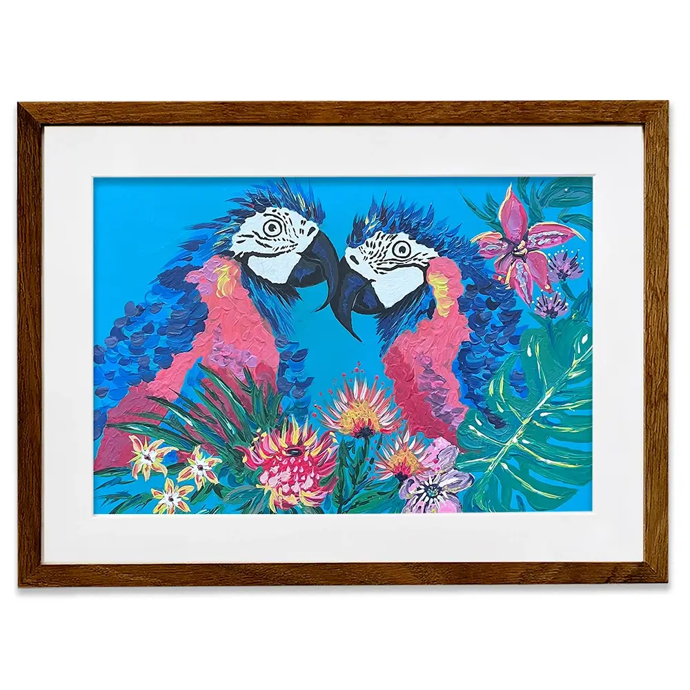 Indigo And Ziggy Framed Art Print Indigo And Ziggy Framed Art Print wall art product Jo Mulligan