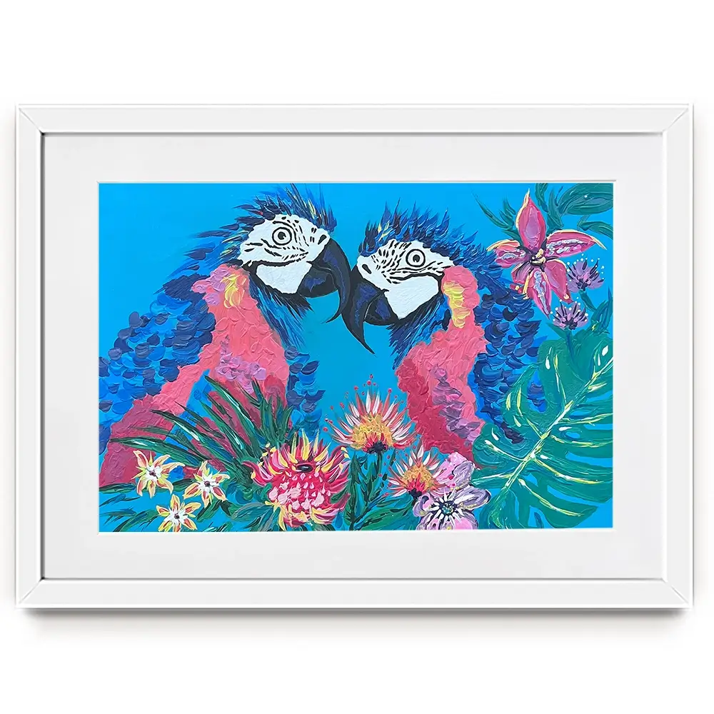 Indigo And Ziggy Framed Art Print Indigo And Ziggy Framed Art Print wall art product Jo Mulligan