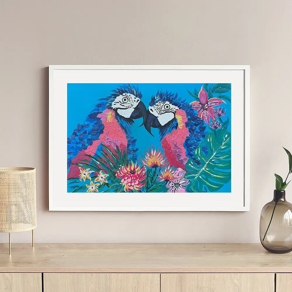 Indigo And Ziggy Framed Art Print Indigo And Ziggy Framed Art Print wall art product Jo Mulligan