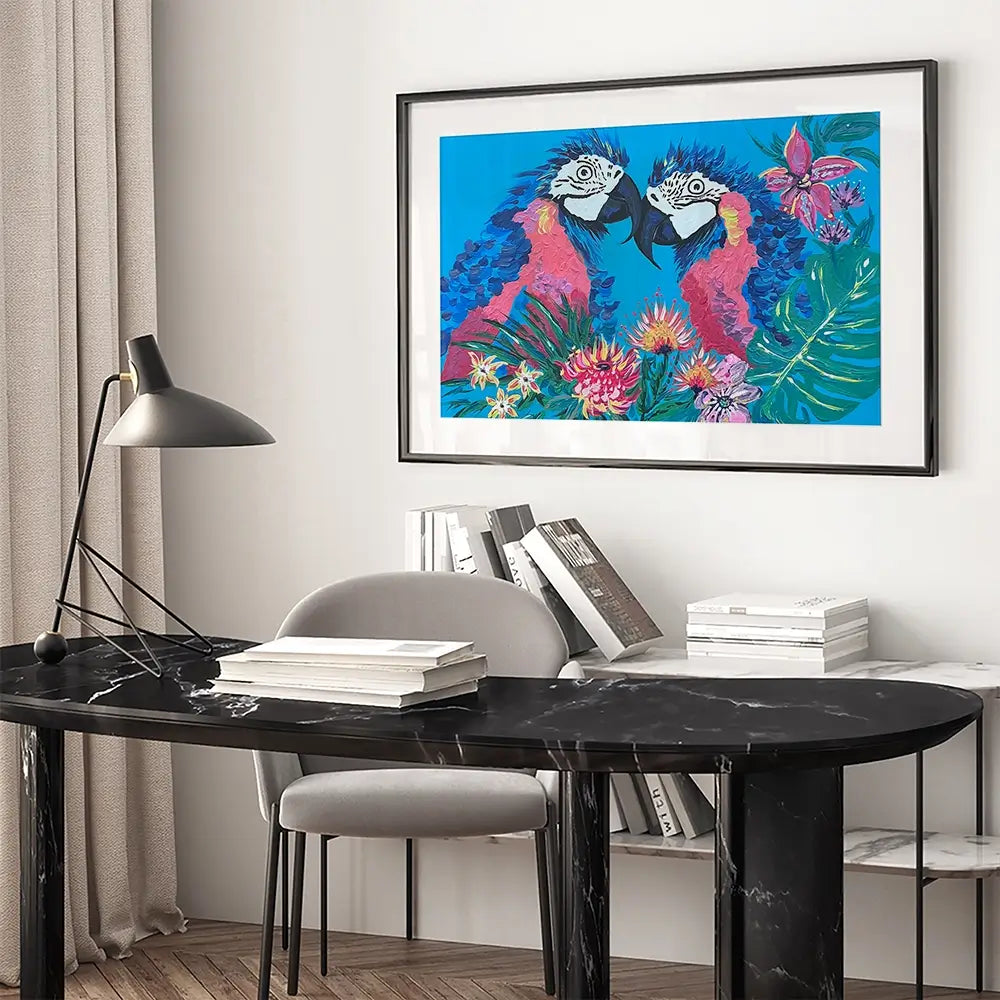 Indigo And Ziggy Framed Art Print Indigo And Ziggy Framed Art Print wall art product Jo Mulligan