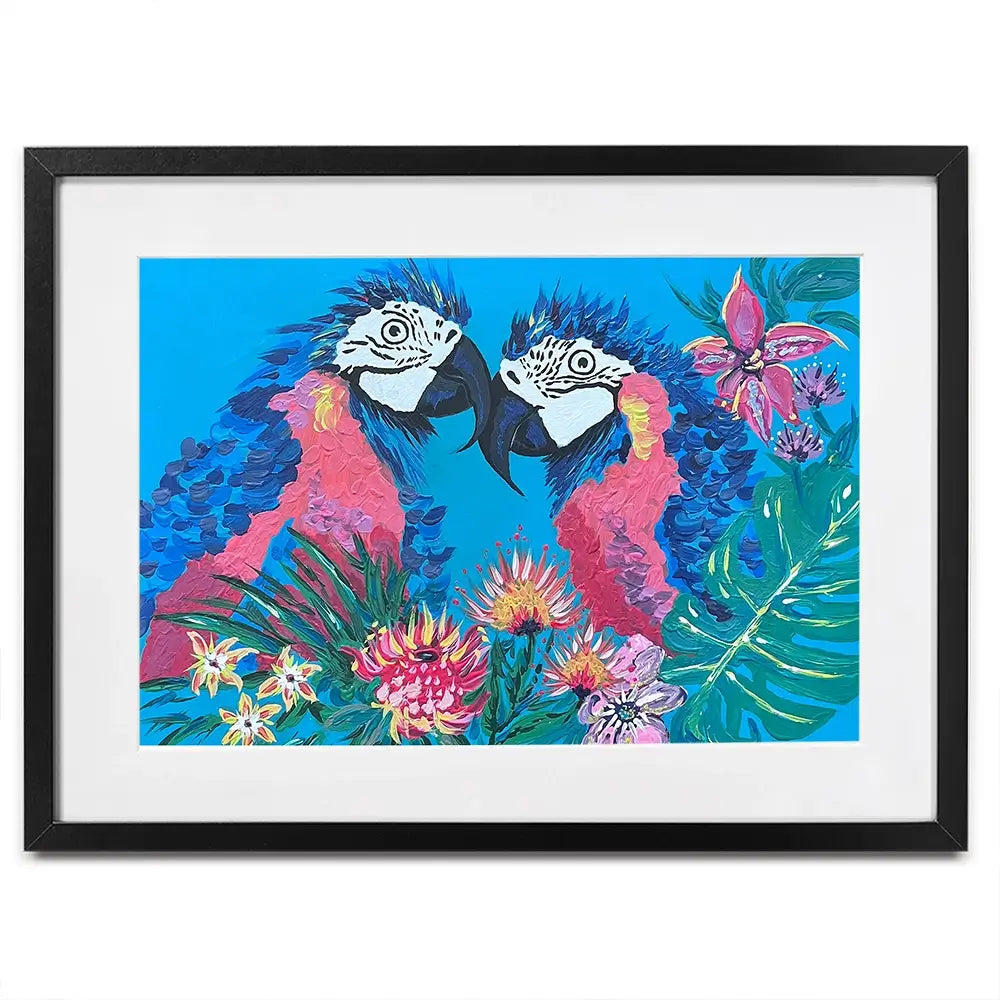 Indigo And Ziggy Framed Art Print Indigo And Ziggy Framed Art Print wall art product Jo Mulligan