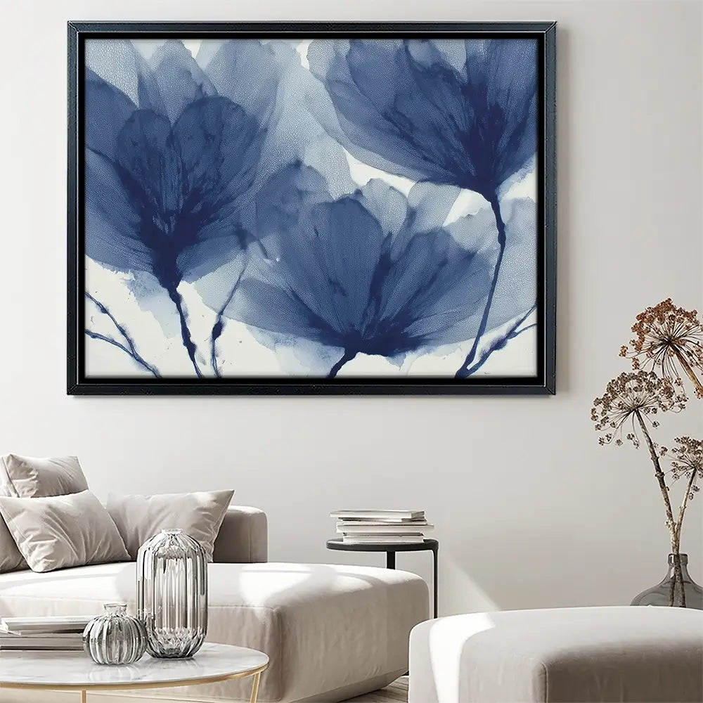 Indigo Dried Flowers Canvas Print Indigo Dried Flowers Canvas Print wall art product Chromatic Storm Studio